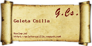 Geleta Csilla névjegykártya