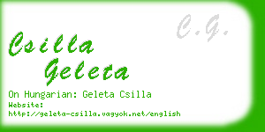 csilla geleta business card